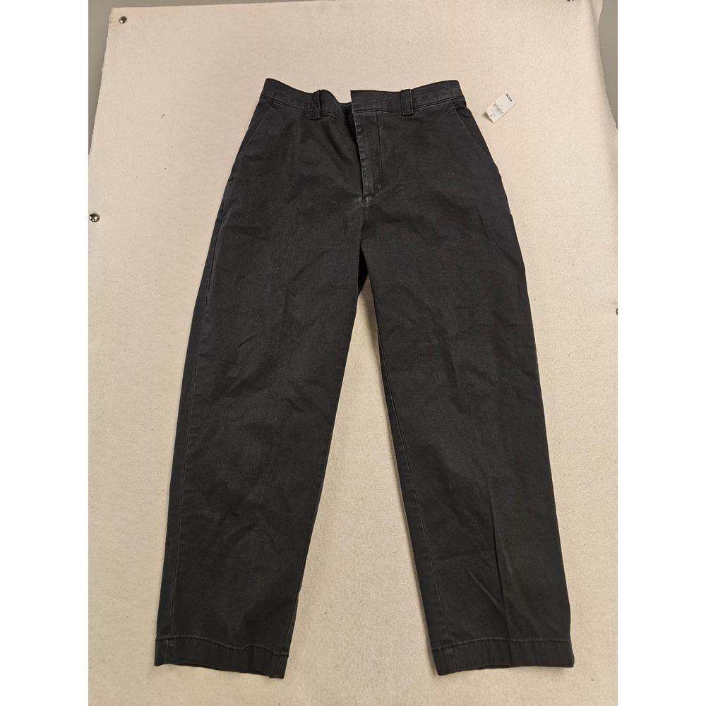 Gap Straight Up Khaki Black High Rise Straight Leg Chino Pants Womens Size 4 NEW